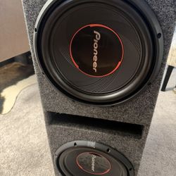 12” Pioneer Subs Enclosed With Amplifier
