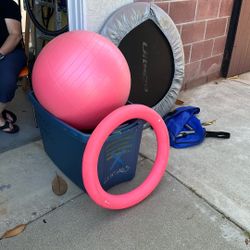 Exercise Ball, Mini Trampoline 