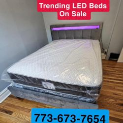 Huge Sale!! Brand New Queen Package Deal 🚨 Includes Frame Mattress & Boxspring All For Only $399 🚨 Ready For Delivery 🚚 