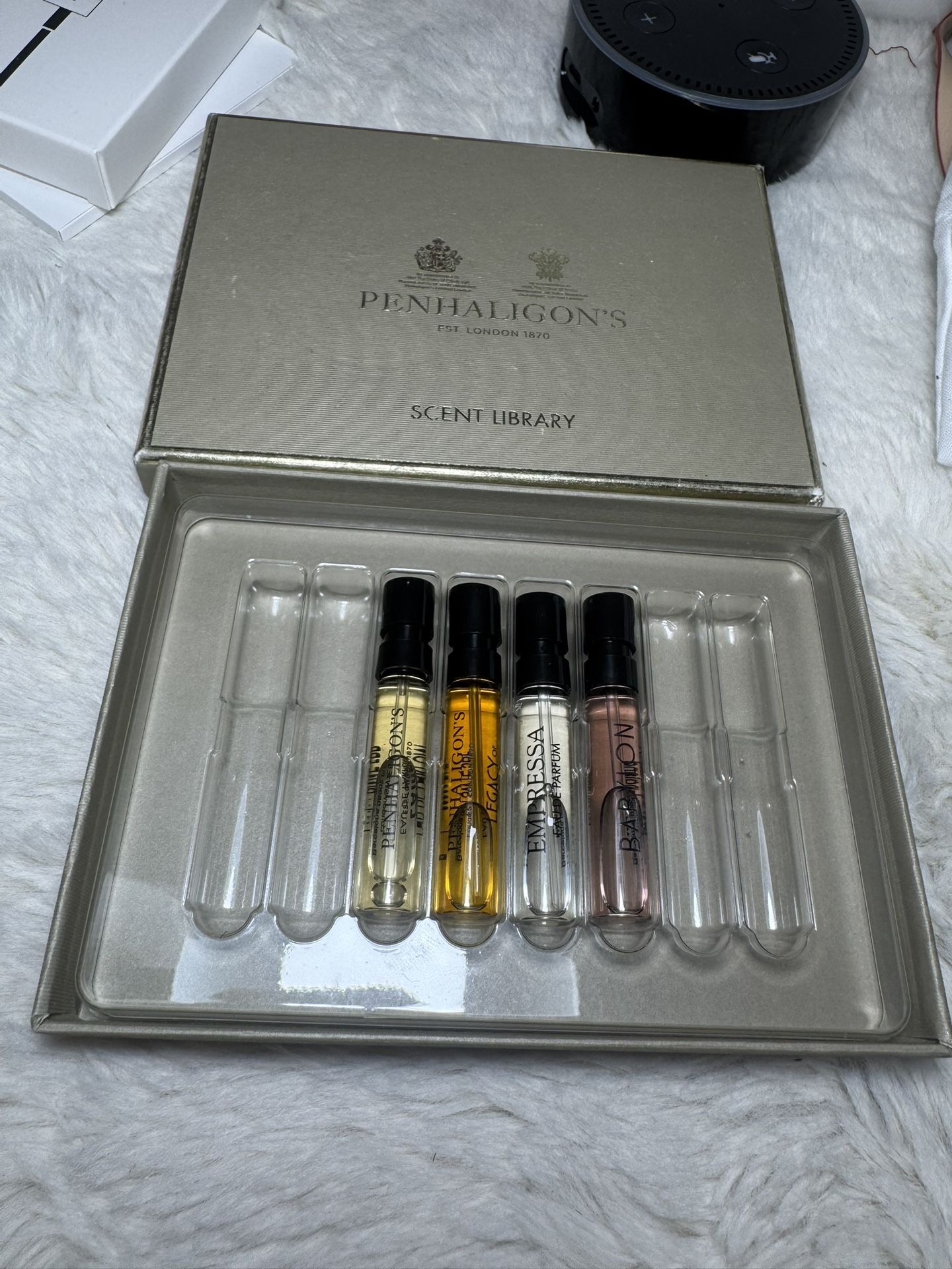 Penhaligon’s Scent library (4) 2ml spray Vials. Read
