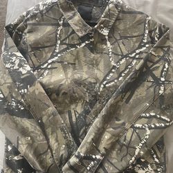 Camo  canvas zipper jacket