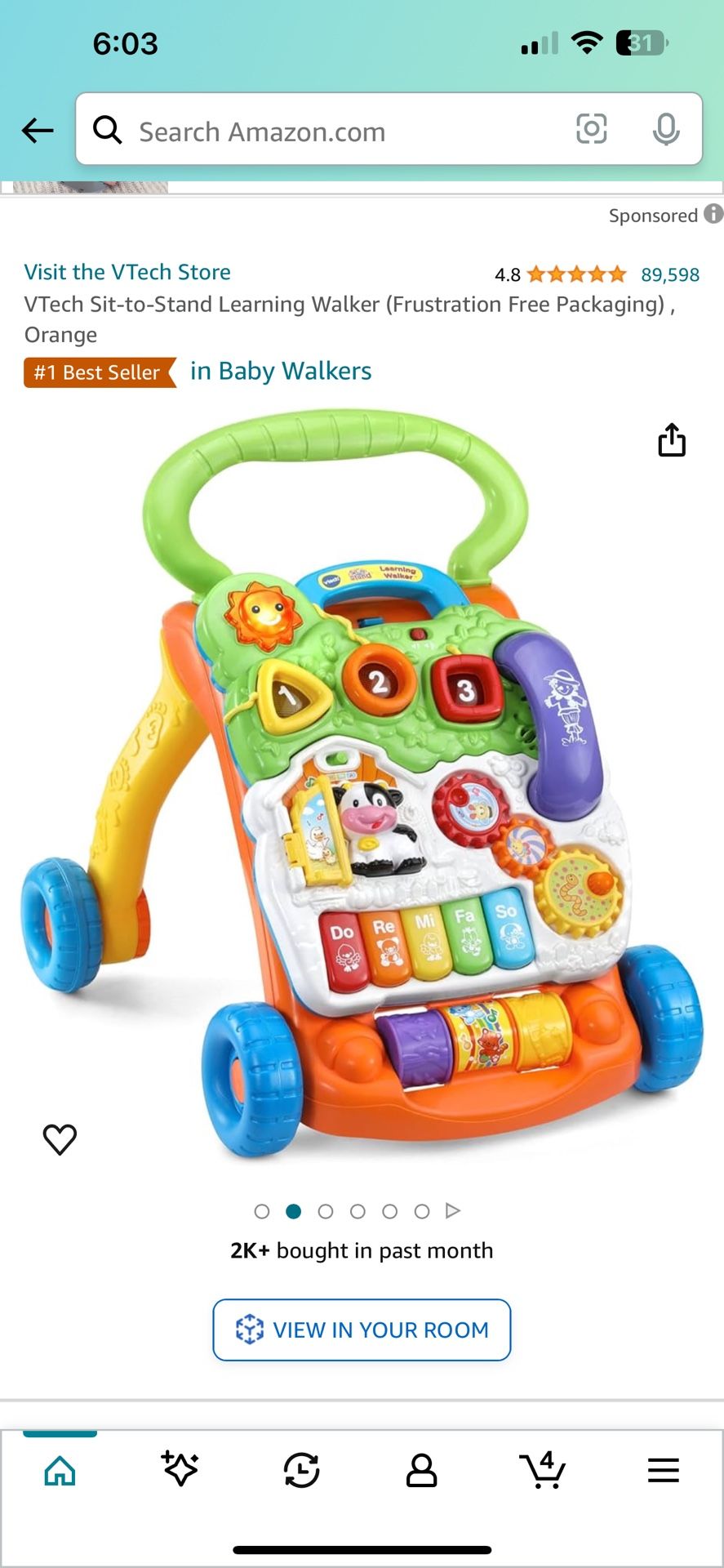 VTech Sit-to-Stand Learning Walker