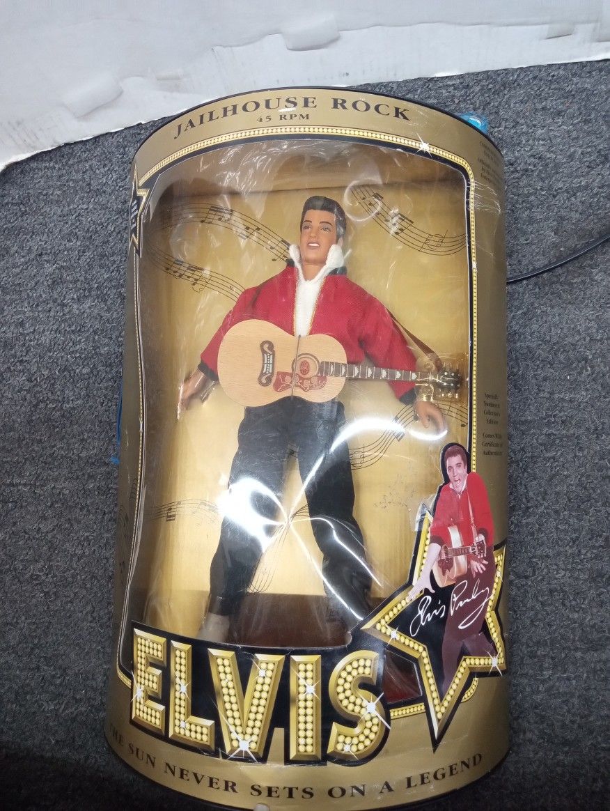 Elvis Jailhouse Rock The Sun Never Sets On A Legend Doll 1993 Hasbro #9146