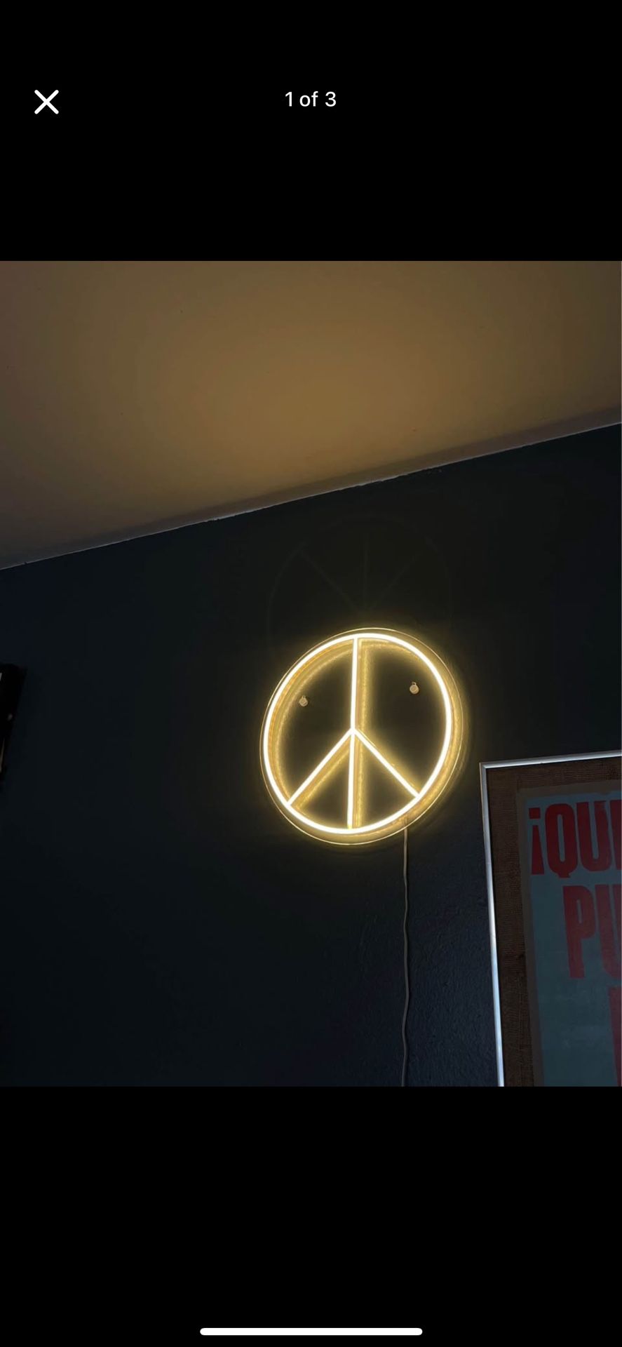 Peace Sign LED light