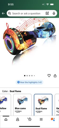 Hover Board  With Lights And Blue Tooth 