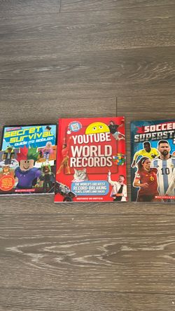 Roblox books, YouTube books, and soccer books