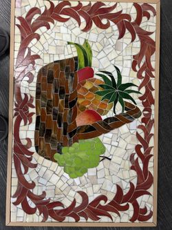 Wall hanging. Solid back. Stained glass Mosaic