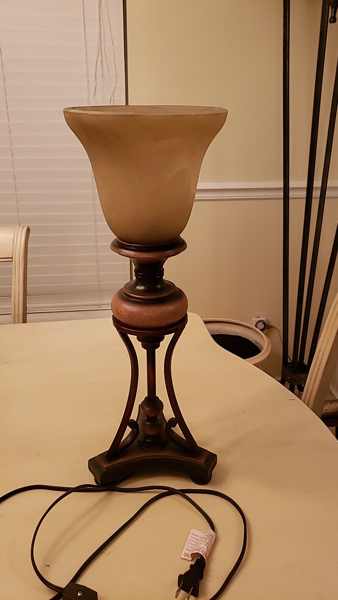 Antique brown table lamp