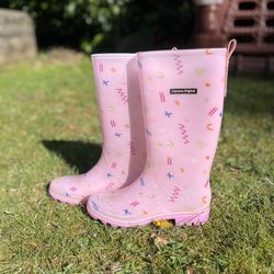 Pink Rain Boots Size 9