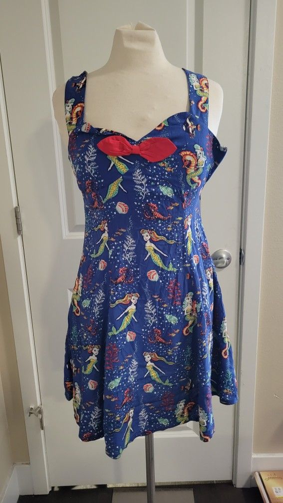 Vintage Dancing Days Mermaid And Sealife Dress