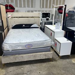 Brand New Queen Bedroom Set- Shop Now Pay Later