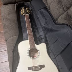 Takamine, GD37CE-12-PW, Color White, G Series, 
