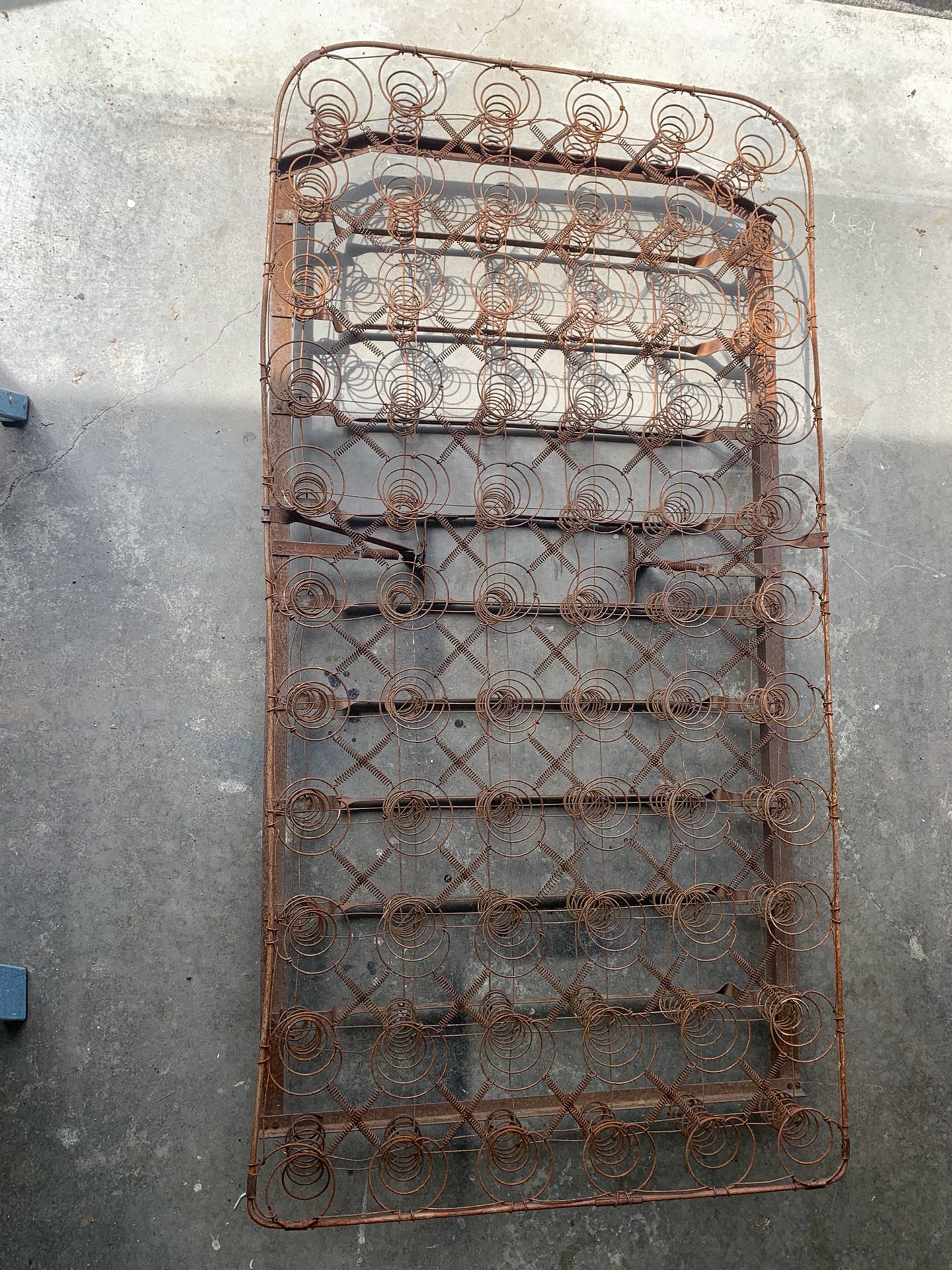 Vintage Box Spring With Tornado Springs