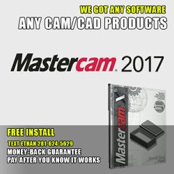 Mastercam, we have any CAD or 3D modeling software you need