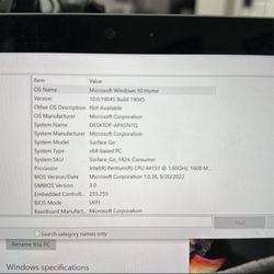 Microsoft Surface Go Tablet