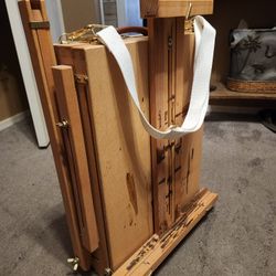 French Easle Paint Set W/ Canvases