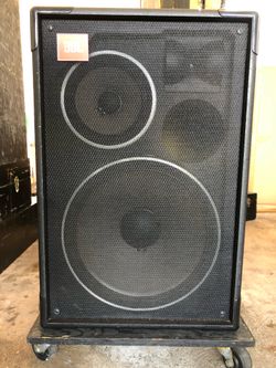 JBL CABARET PROFESSIONAL SERIES SPEAKERS, ONE PAIR WITH CUSTOM WOODEN CRATES/PEDESTALS