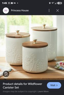 Princess House wildflower canister set $170