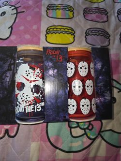 Friday the 13th glass tumblers set