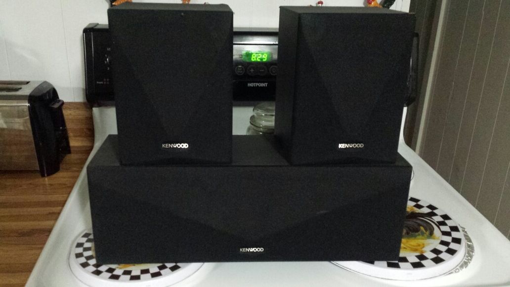 3 Kenwood speakers. two 40 watts and one 100 watts