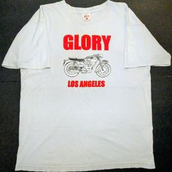 GLORY LOS ANGELES SALES & SERVICE UTILITY BRAND VINTAGE CLASSIC MOTORCYCLE T+SHIRT!!! RARE! USA MADE! 🏍️⭐👕🏆😍