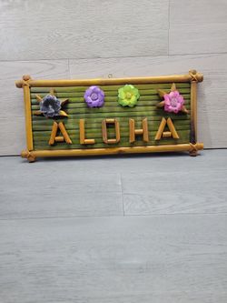 Bamboo Aloha Sign.
