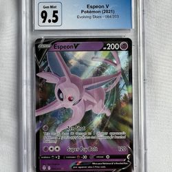 Espeon V 064/203 Pokemon Sword & Shield Evolving Skies Graded CGC 9.5 GEM MINT!