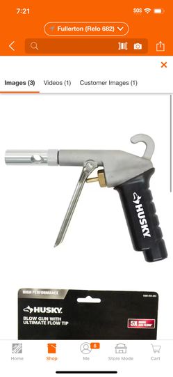 Husky High Performance Blow Gun with Ultimate Flow Tip @atools-613