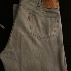 Grey 501 Levi Jeans 
