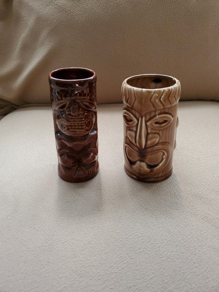 Ceramic Tiki Mug And Vase
