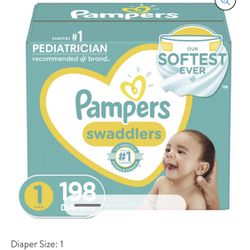 Pampers Swaddlers 198 Count/ 12 Hour Protection/ 2x Softer