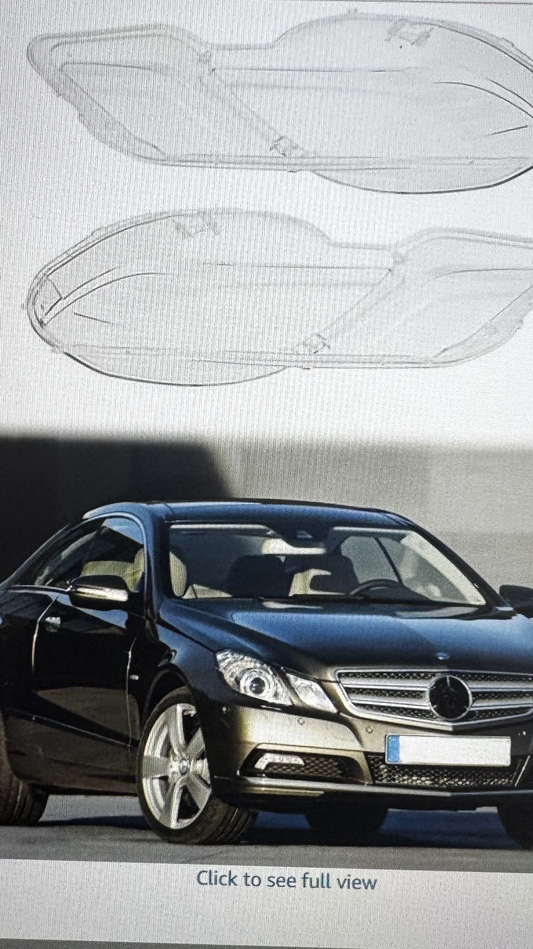 w212 headlight lens