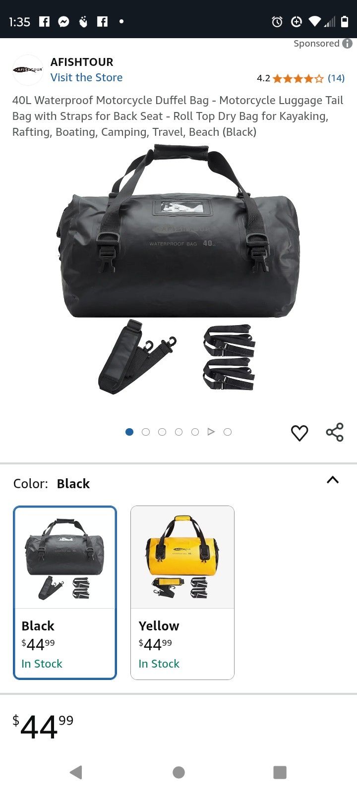 Water Proof Bag ( AFish Tour) 40 liter