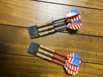 6 USA flag steel tip darts