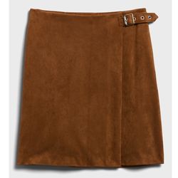 NEW Banana Republic Vegan Suede Wrap Skirt Size 6