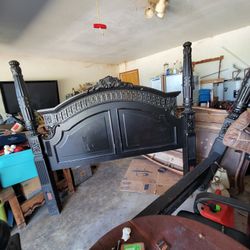 King ASHLEY Canopy Bed Frame