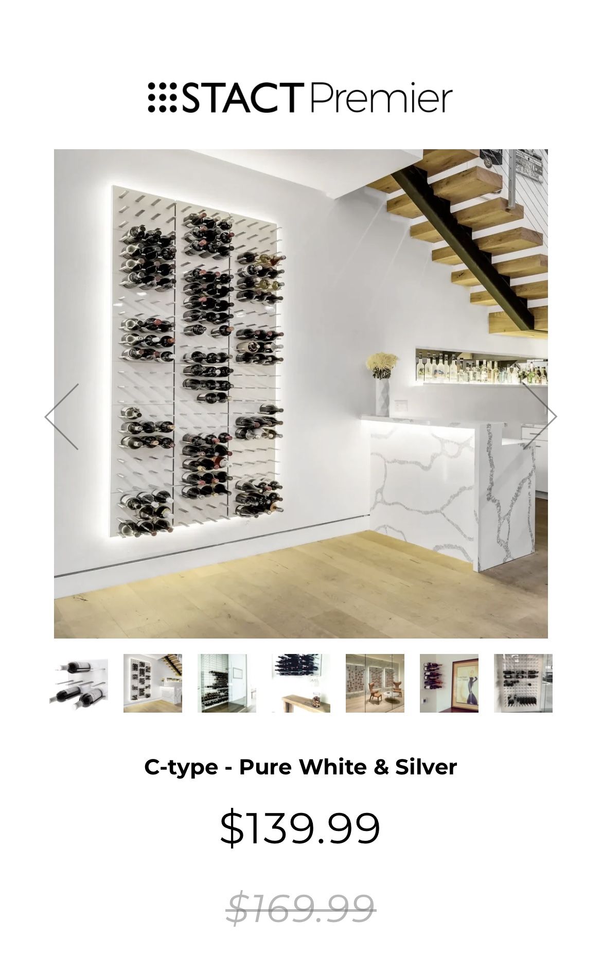 NEW UNUSED STACT Wall Modular Wine System White shelves
