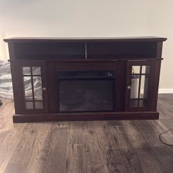 TV Stand with Electric Fireplace – $75 OBO | Pick Up Only