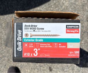 Simpson Strong-Tie Deck-Drive DSV Wood Screws #10 x 3" 500ct
