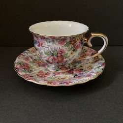 Two’s Company Floral Cup And Saucer