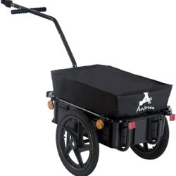 Aosom B71-005 Bicycle Cargo Trailer with Removable Box - Black, 56.7" x 23.23" x 31.5"