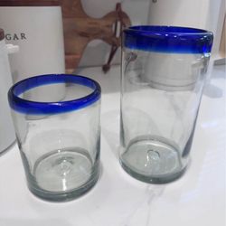 Blue Rim Cups