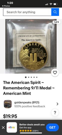 The American Spirit ~ Remembering 9/11 Medal ~ American Mint