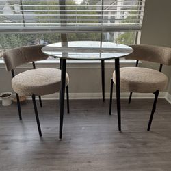 Marble Dining Table & Chairs 