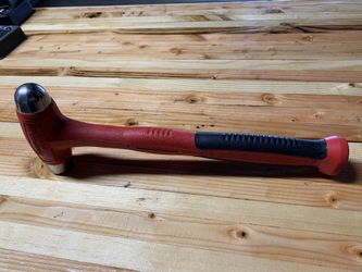 #ao062 NEW Snap-on HBBD16 16oz Dead Blow Ball Peen Hammer Cushion Soft Grip Red