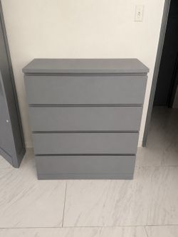 Ikea 4 drawer dresser color gray