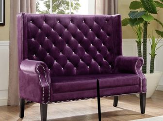 Purple velvet Loveseat