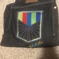 Coogi Denim Embroidered Multicolor Jean shorts 