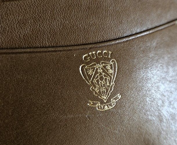 Authentic Gucci Brown Metallic Gold Designer Bifold Wallet (LIMITED EDITION)