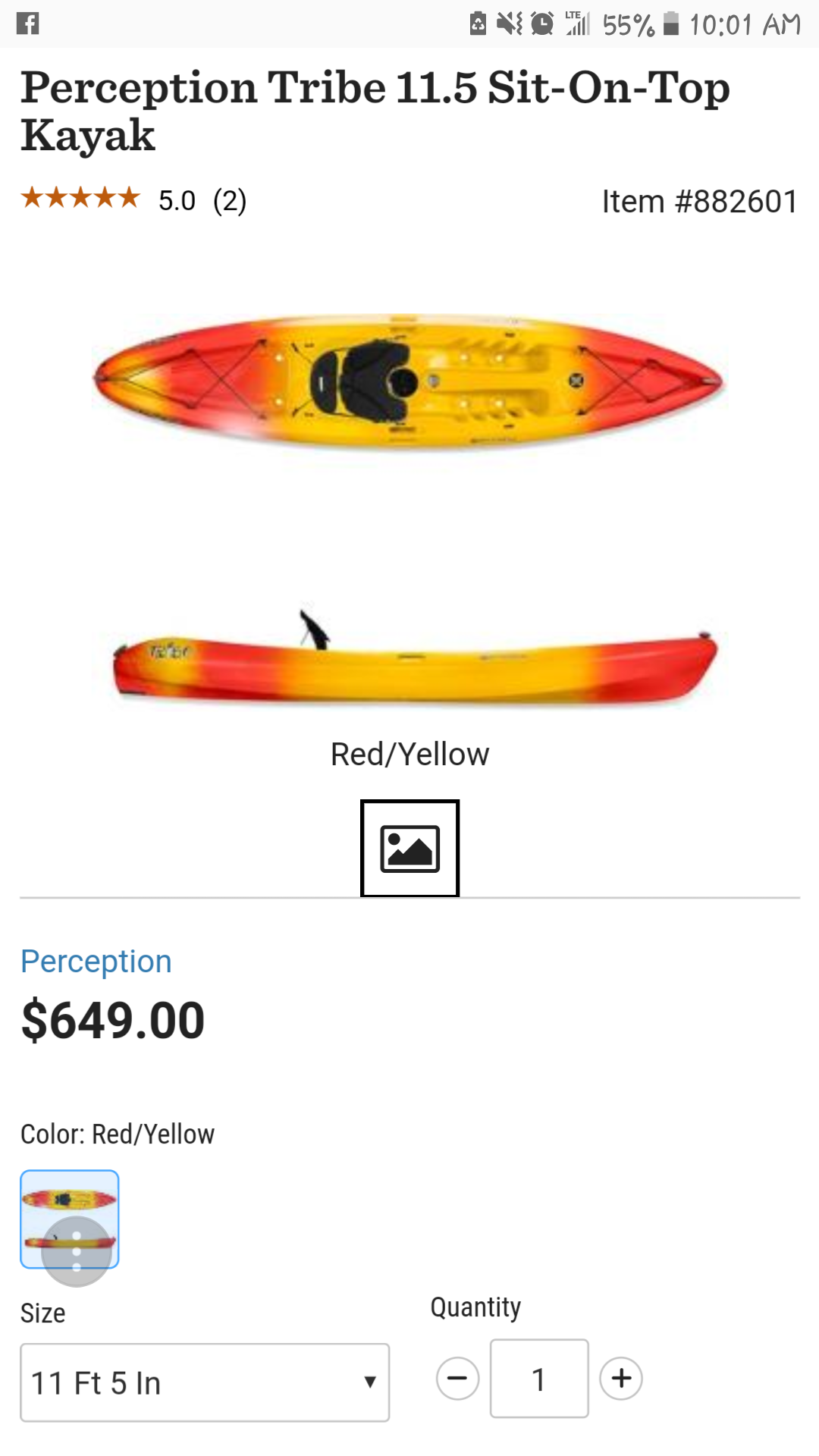 11.5ft Tribe SOT Kayak $500